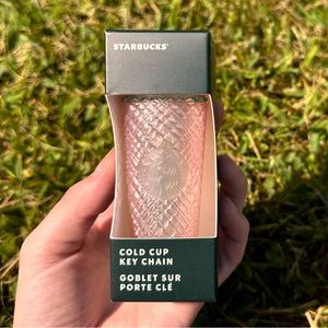 Pink Pearl Starbucks Keychain